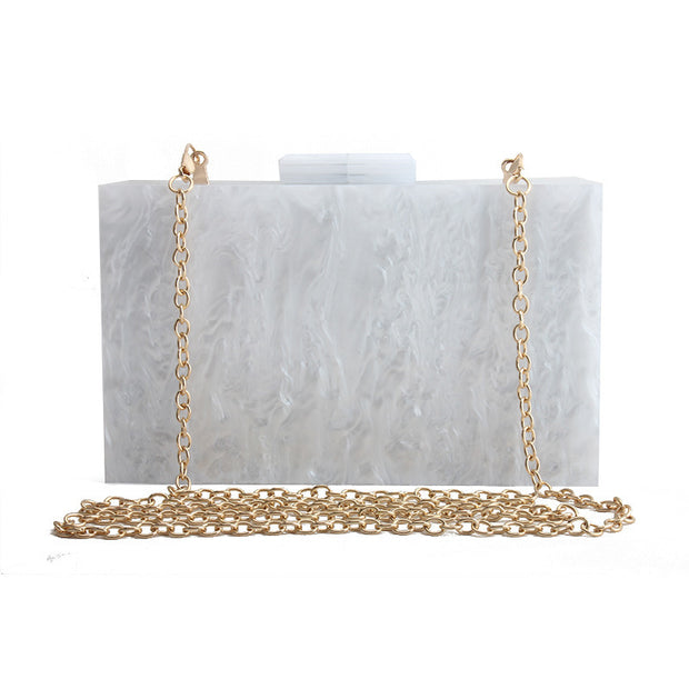 Women Handbags Marble Pattern Acrylic Bag Luxury Handbags Women Bags